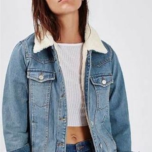 Top Shop Shearling Jean Jacket